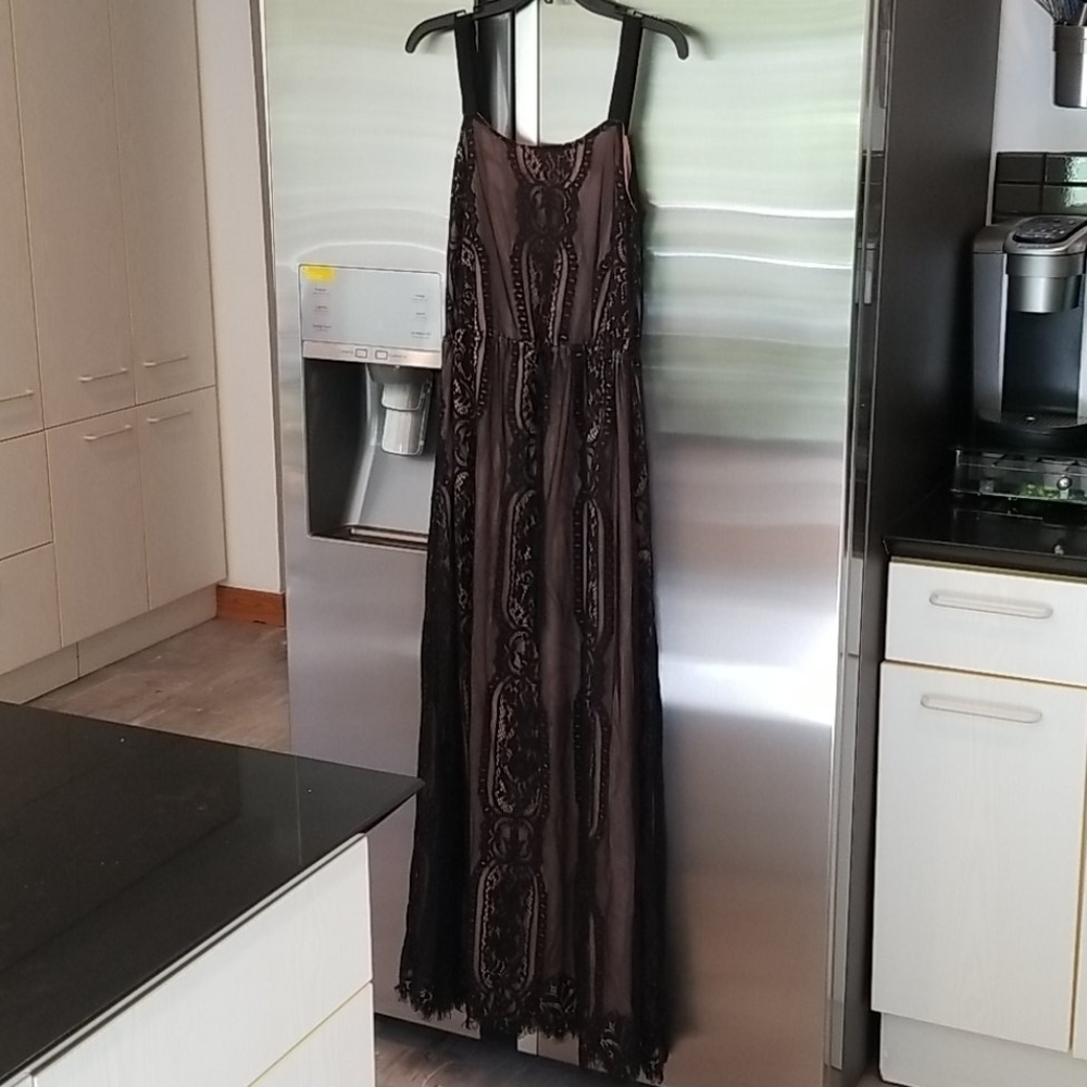 💕ADELYN RAE💕 Sleeveless Black Lace Maxi Dress Small S NWT